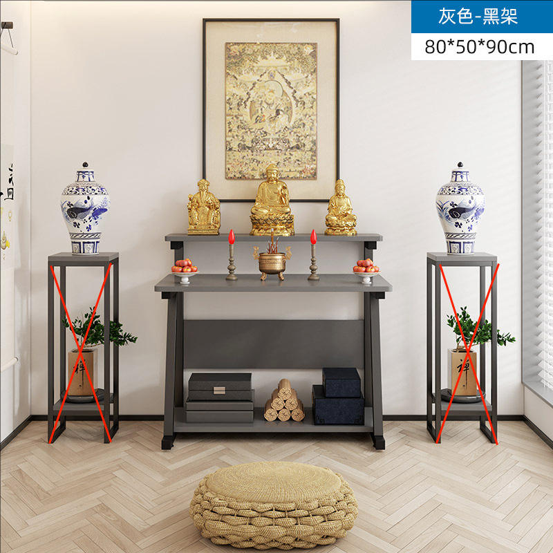 Mesa de tres niveles [mesa individual] 80cm gris + negro