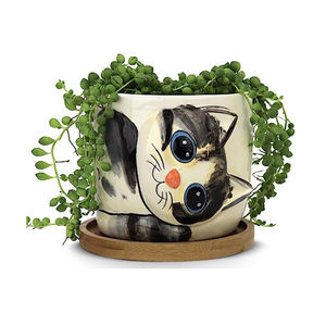 <span class=keywords><strong>Maceta</strong></span> de cerámica para gato, <span class=keywords><strong>maceta</strong></span> para niña bonita, <span class=keywords><strong>maceta</strong></span> grande para jardín de <span class=keywords><strong>gatito</strong></span> para Navidad, Acción de Gracias, inauguración de la casa - Product Image 1