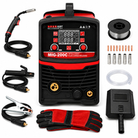Nouvelle machine à souder OBO MIG-200C 4-en-1 200A 110V 220V sans gaz MIG MMA TIG à onduleur numérique portable pour la vente en gros