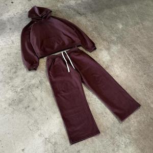 Conjunto de Sudadera y Pantalones Deportivos Personalizados Topshow, 100% Algodón, Felpa Francesa, Sudadera con Capucha para Hombre, Corte Holgado - Product Image 4