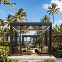 Pergola en aluminium à toit à lamelles imperméable, sur mesure pour les constructeurs et les entrepreneurs en bâtiment, pergola de patio extérieure