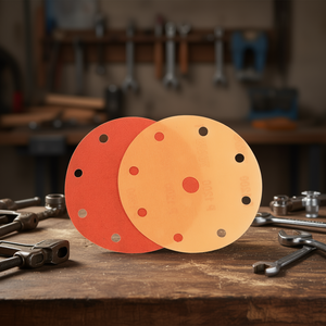 TTAKE Velcro Sanding <b>Disc</b> 15 Hole 400 Grit Fibre Backing For Wood <b>Metal</b> Finishing - Product Image 3