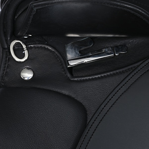 Sillín de salto de caballo inglés de cuero Premium multiusos Amie Wood Tree Western Saddle Ganges Grain Deep Seat High Cantle - Product Image 3