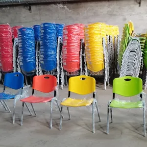 初中学生学校家具教室可堆叠塑料金属框架学习培训学校学生椅