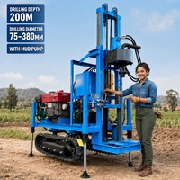 Foreuse de Puits d’Eau sur Chenilles 200m Machine de Forage avec Tiges et Trépans Assistance Technique Fourniture d’Usine