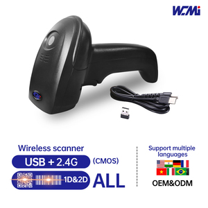 <span class=keywords><strong>Lecteur</strong></span> de codes-barres sans fil WCMI 2.4G, scanner portable, <span class=keywords><strong>lecteur</strong></span> de codes-barres et machine - Product Image 1