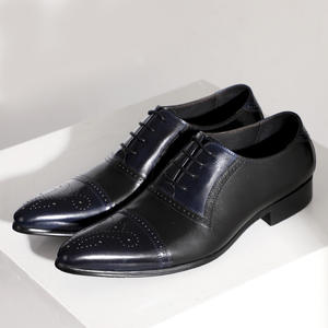 Chaussures de mariage modernes en cuir à enfiler avec doublure respirante, soutien de la voûte plantaire imperméable et semelle résistante à l'usure pour homme – Tendance - Product Image 1