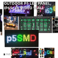 Panel LED P5 Luar Ruangan Full Color Modul Video Wall 4K Tahan Air IP65 Dukungan SDK OEM Garansi 1 Tahun Kecerahan 5500cd untuk