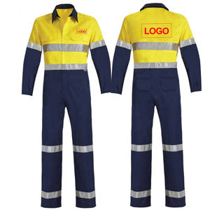 Venta al por mayor barato al aire libre Industrial de alta visibilidad uniformes de trabajo Hi Vis reflectante <span class=keywords><strong>ropa</strong></span> de trabajo monos <span class=keywords><strong>ropa</strong></span> de trabajo Mono - Product Image 2