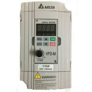 Venta Directa de Fábrica Variadores de Frecuencia (VFD) Serie VFD-M 1.5KW 220V (VFD015M21A) Control Vectorial Monofásico o Trifásico - Product Image 1