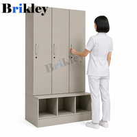 Brikley Bibliothèque Modulaire en Bois Massif pour Salon, Casiers avec Serrure à Clé, Grande Capacité, Écologique, Design Mid-Century, Durable, Personnalisable