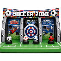 Juego Inflable de Fútbol Zoológico FUN BOUNCE - Material de PVC Ecológico para Juegos al Aire Libre
