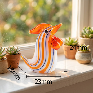 Figuras de gallinas de vidrio soplado a mano al por mayor, decoración animal multicolor, artesanías decorativas de vidrio coloridas para decoración del hogar y negocios de regalos - Product Image 2