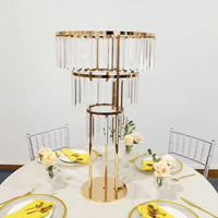Support à fleurs de mariage en acrylique cristal de luxe XWLC Royal Diamond, montage facile, taille et couleur personnalisables, centre de table pour la décoration d'événements