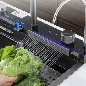 Ensemble évier et robinet de cuisine en acier inoxydable 304 simple et multifonctionnel, pour usage domestique, suite de sanitaires - Product Image 4