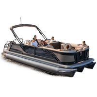 Bateau ponton en aluminium personnalisé en gros, fabriqué en Chine, pour la pêche, les croisières, les fêtes, les loisirs, en vente