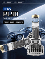 Ampoule de phare LED 150W avec lentille de projecteur, kit de conversion de phare LED pour voiture, 9005 9006 H11 H7, phares LED