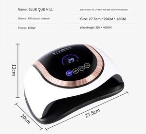 Lámpara Profesional para Uñas BLUEQUE V11 180W, para Ambas Manos, 60 LED, UV, Multivoltaje, Inducción Inteligente - Product Image 6