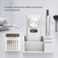 OEM Ponceuse à ongles sans fil 4-en-1 45000 tr/min avec écran LCD, double batterie 1200 mAh, 8 embouts par charge, pour importateurs