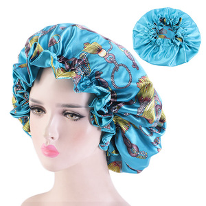 महिलाओं के लिए कस्टम सैटिन बोननेट महिलाओं के लिए कस्टम सैटिन बोननेट, बालों वाली टोपी महिला सिर पुष्प प्रिंट बाल सहायक उपकरण पहनते हैं - Product Image 2
