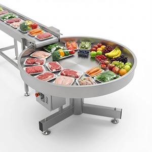 Beiheng Yeni 304 Paslanmaz Çelik Otomatik Döner Tabla Ayarlanabilir Hızlı Ürün Toplama Paketleme Gıda CE Sertifikalı ISO9001 - Product Image 1