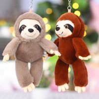 Poupée en peluche singe à longs bras transfrontalière, rembourrage en coton PP, porte-clés à suspendre pour sac à dos de couple, mini poupée mignonne