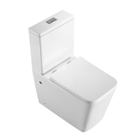 Chaozhou usine directe de haute qualité moderne porcelaine closestool sanitaire cuvette de toilette p-trap sans rebord deux pièces toilettes