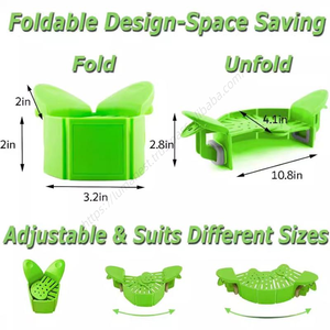 Colador de Silicona Plegable y Retráctil Syh439 al por Mayor, Personalizado para Escurrir Verduras, Frutas y Fideos - Product Image 3