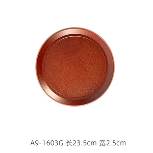 ถาดเสิร์ฟไม้ลายไม้ทรงกลม 45.5 ซม. สีน้ำตาล G สำหรับชา กาแฟ ใช้ในโรงแรม - Product Image 4