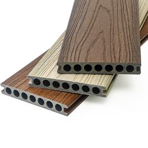 Wholesale Waterproof WPC <b>Decking</b> Panels Co-Extrusion Natural Wood Grain Square <b>Brushed</b> Anti-Slip Outdoor <b>Decking</b> - Product Image 2