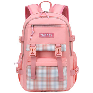 ZMBABY Student <b>Backpack</b> 18 In Plaid Design Lightweight Casual For Girls School Use - Product Image 5
