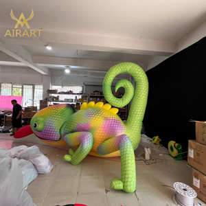 Modelo de <span class=keywords><strong>globo</strong></span> de animal camaleón inflable realista de 3m de largo para actividades temáticas de la naturaleza del bosque, zoológico, decoración de jardín botánico - Product Image 1