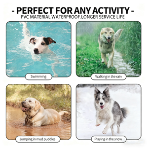 OKKPETS nuevo 2025 fabricante logotipo personalizado impermeable PVC mascota perro arnés conjunto mascota Collar Correa perro Collar y correa conjunto - Product Image 4