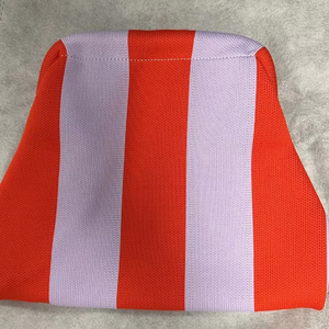 2024 moda örme debriyaj çizgili bayan yemeği çantası eğlence büyük kapasiteli kozmetik çantası - Product Image 4