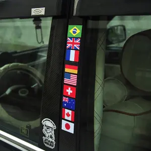 Pegatinas de diseño al aire libre para coche, pegatina de cobertura de puerta de ventana de coche de Brasil, pegatinas promocional de 32 países para coches