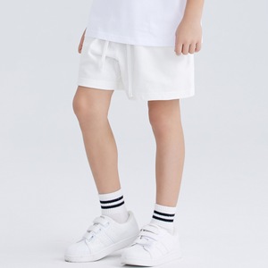 330GSM 100% coton été enfants Shorts blanc logo personnalisé mode Shorts décontracté pour enfants de haute qualité doux et confortable - Product Image 3