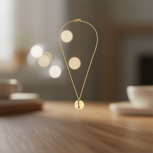 Collar Minimalista con Colgante de Letra I en Acero Inoxidable Chapado en Oro para Mujer, Marca Ivonne, Joyería Fina para Uso Diario, Unisex - Product Image 2