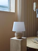 Lampe de table en marbre travertin naturel de style Wabi Sabi moderne pour salon, bureau, hôtel, chambre, villa, éclairage intérieur de luxe