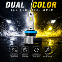 Ampoules LED antibrouillard brevetées H8 H11 H16 Jaune Ambre Switchback 8000LM DRL IP67 Sans ventilateur Plug and Play Vente en gros pour voitures