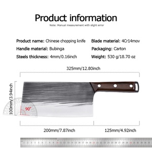 Cuchillos de Chef Hechos a Mano de Acero Inoxidable, Cuchillo de Carnicero para Cortar Carne y Pescado, Cuchillo Chino para Uso Doméstico - Product Image 6