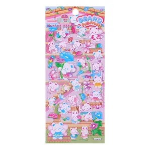 Adesivo polar de urso de fadas de shanle, adesivo personalizado de pvc para celular, desenhos animados, animal, adesivo fofo