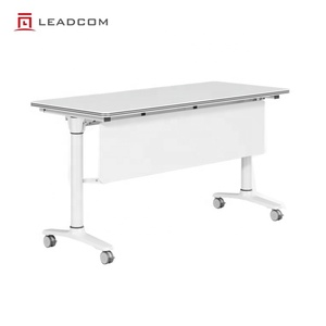 Mesa plegable de aluminio resistente para sala de entrenamiento, escritorio plegable para oficina y reunión con marco de mesa, a la venta - Product Image 1