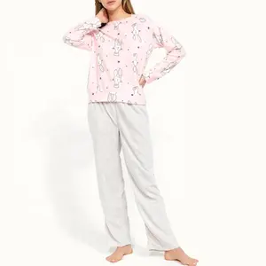 Pyjama d'hiver de bonne qualité pour femmes, vêtements de nuit, en molleton, chaud, manches longues, décontractés, nouvelle collection