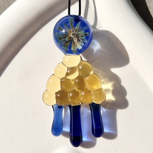 Zibo Glass Imported Material Handmade Cloud Pendant Cute Girlish Style Dreamy All-flower Transparent Gift Car Ornaments - Product Image 3