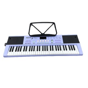 บิ๊กฟันคีย์บอร์ดอิเล็กทรอนิกส์ 61 คีย์สำหรับเด็กเริ่มต้นเรียนดนตรีเครื่องดนตรีสีม่วงของเล่นสำหรับทุกเพศ - Product Image 1