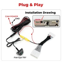Caméra de recul GreenYi Plug & Play pour Renault Zoe BFM 2012-2020 Caméra de recul de style OEM Compatible R-Link 2 System