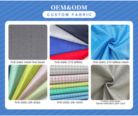 Kain Tenun Twill Anti-Statik ESD Ringan Campuran Poliester Katun untuk Jaket Pakaian Kerja Industri Elektronik