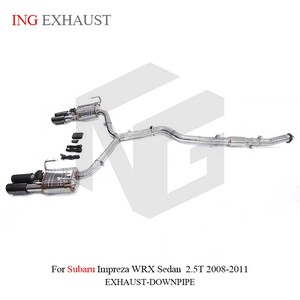 Válvula de escape de acero inoxidable de alta calidad ING Catback para <span class=keywords><strong>Subaru</strong></span> <span class=keywords><strong>Impreza</strong></span> <span class=keywords><strong>WRX</strong></span> <span class=keywords><strong>Sedan</strong></span> 2,5 T <span class=keywords><strong>2008</strong></span>-2011 silenciador con piezas de tubería de automóvil - Product Image 6