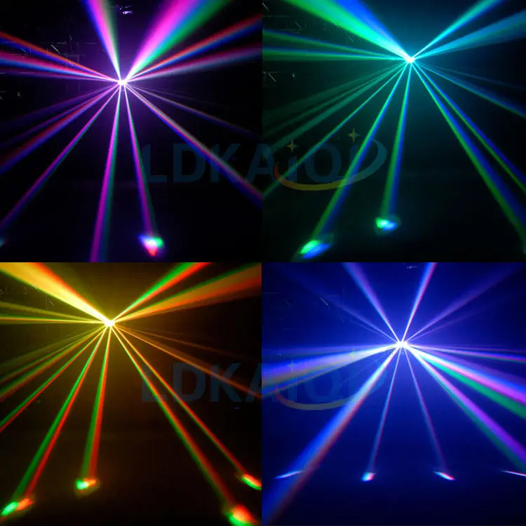 Disco Sound DJ Ausrüstung LED Doppel Schmetterling Licht Nachtclub Derby Laser effekt Beleuchtung