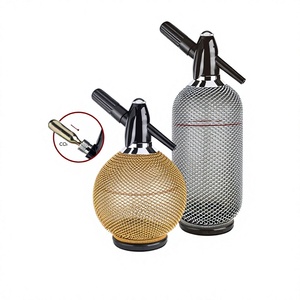 Sifón de Soda detrás de la barra, sifón de soda de vidrio con malla de Metal, 1 litro - Product Image 1